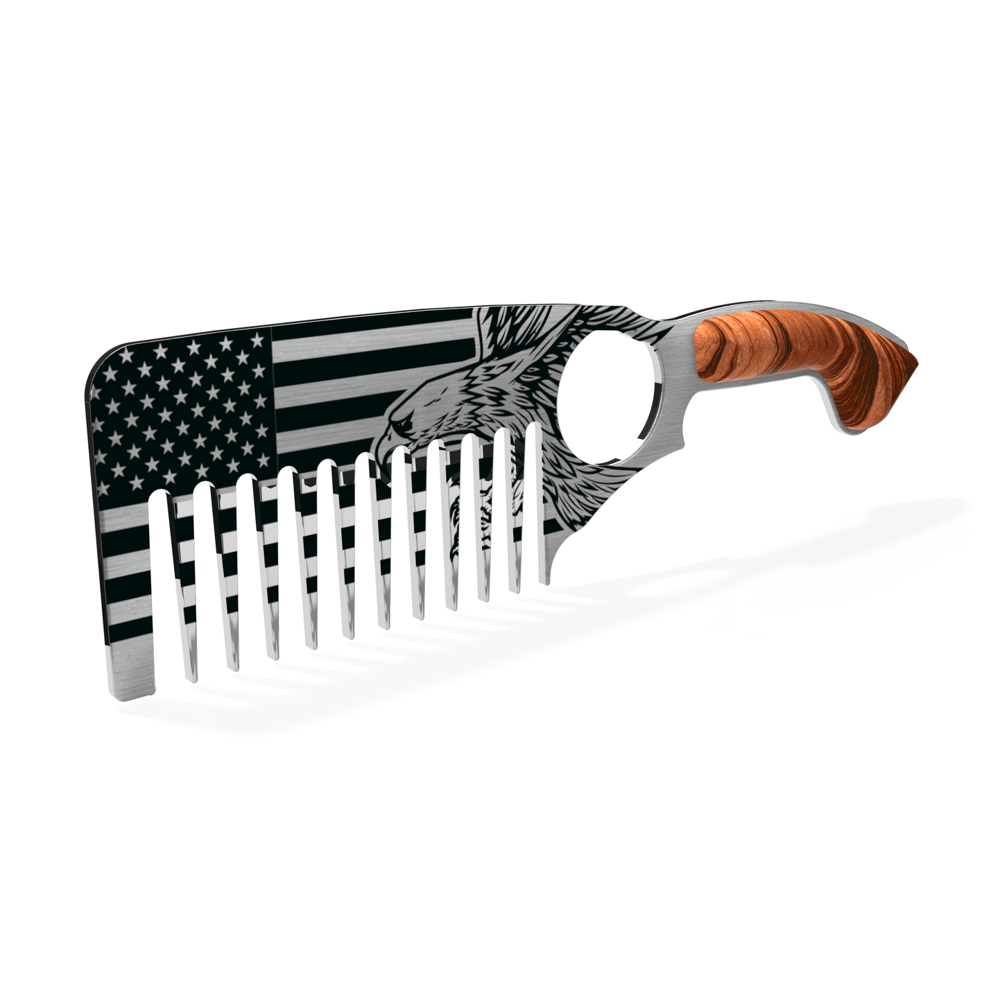 American Flag Beard Comb